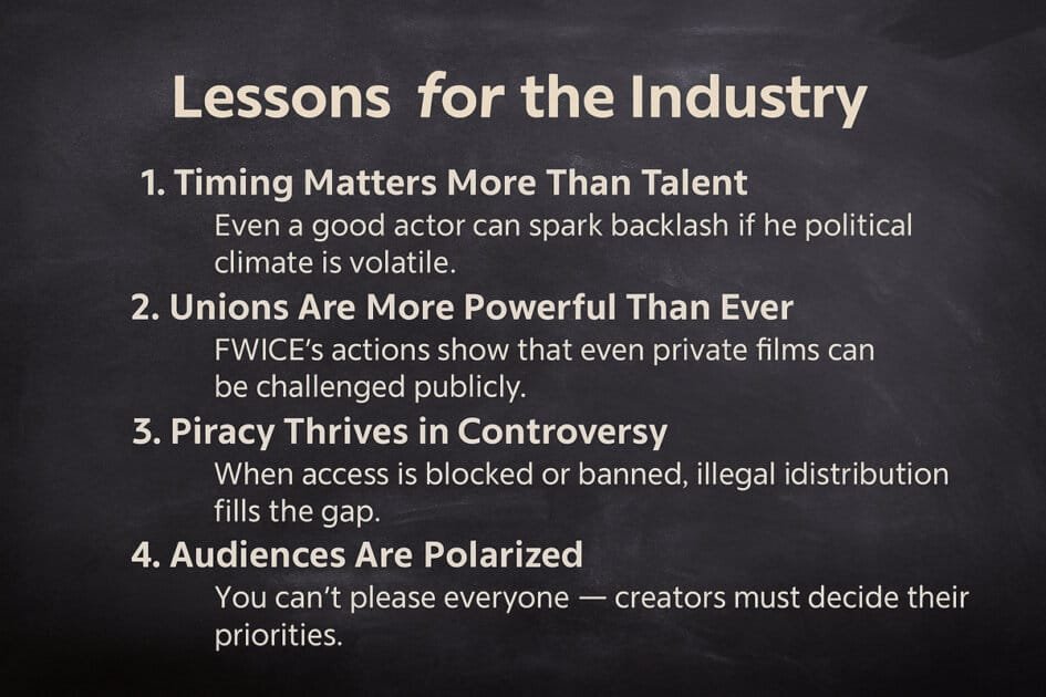 Lessons for the industry – key takeaways from Sardaar Ji 3 controversy including timing, unions, piracy, and audience polarization.