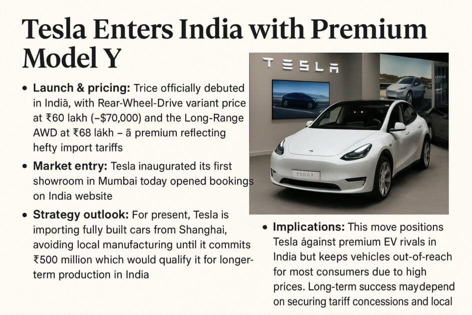 Tesla Model Y India Launch
